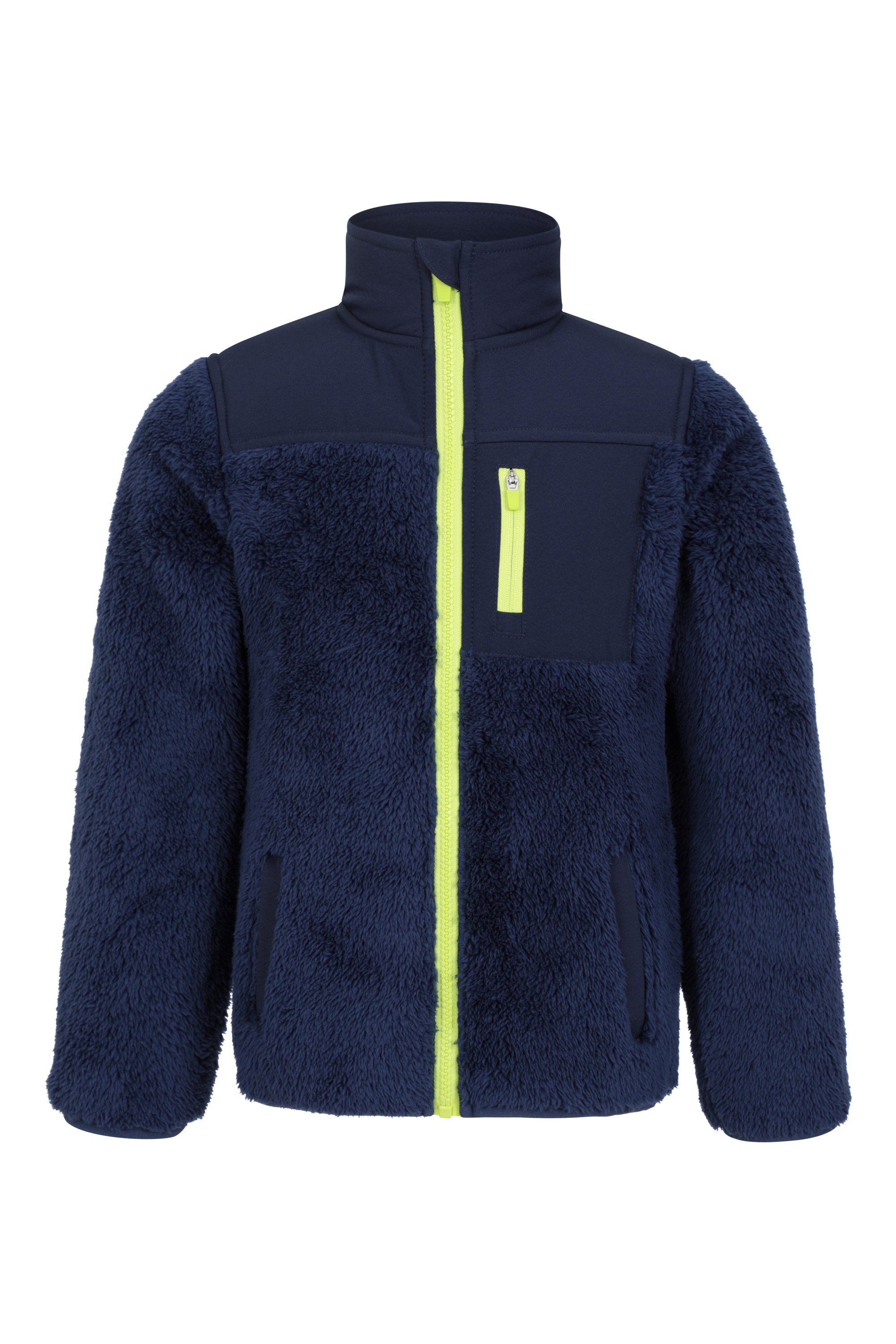 Soft Childrens Sweater Walking & Outdoors Colour Block Panels for Winter Lightweight Boys & Girls Top Mountain Warehouse Ashbourne Kids Full Zip Fleece