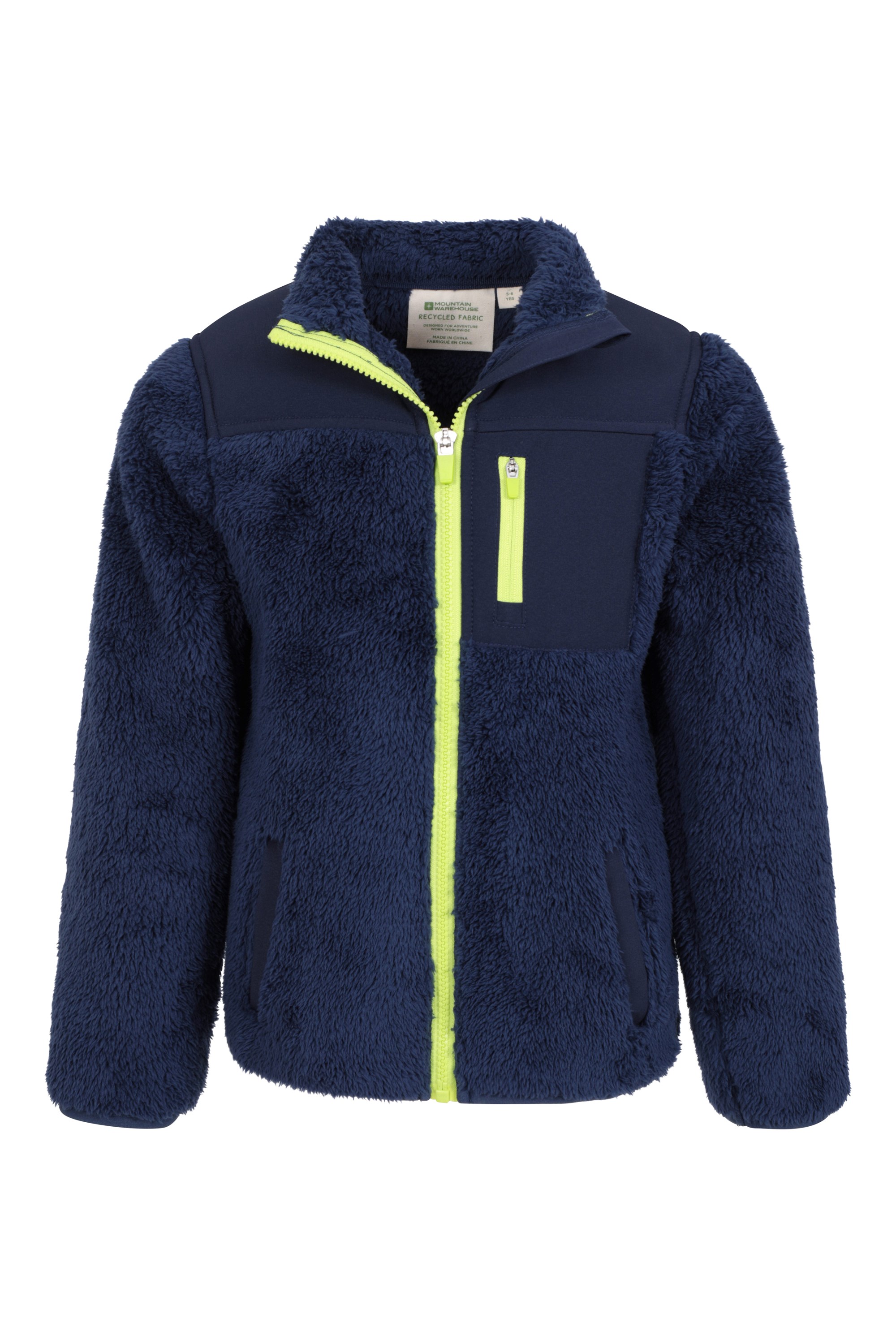 Mountain Warehouse Atlas Kids Borg Fleece Jacket Boys Girls Warm Full Zip  Coat 