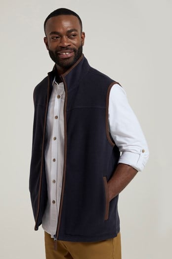 Rove Mens Fleece Vest Navy