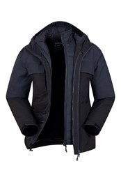 Journey Mens Recycled 3 In 1 Waterproof Jacket Charcoal