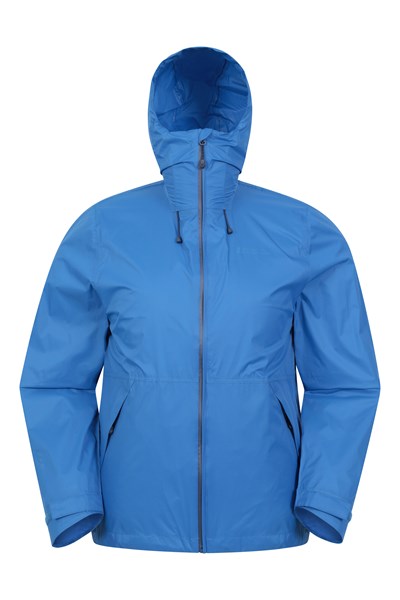 Swerve Mens Packaway Waterproof Jacket - Blue