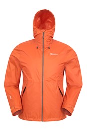 Swerve Mens Packaway Waterproof Jacket Burnt Orange