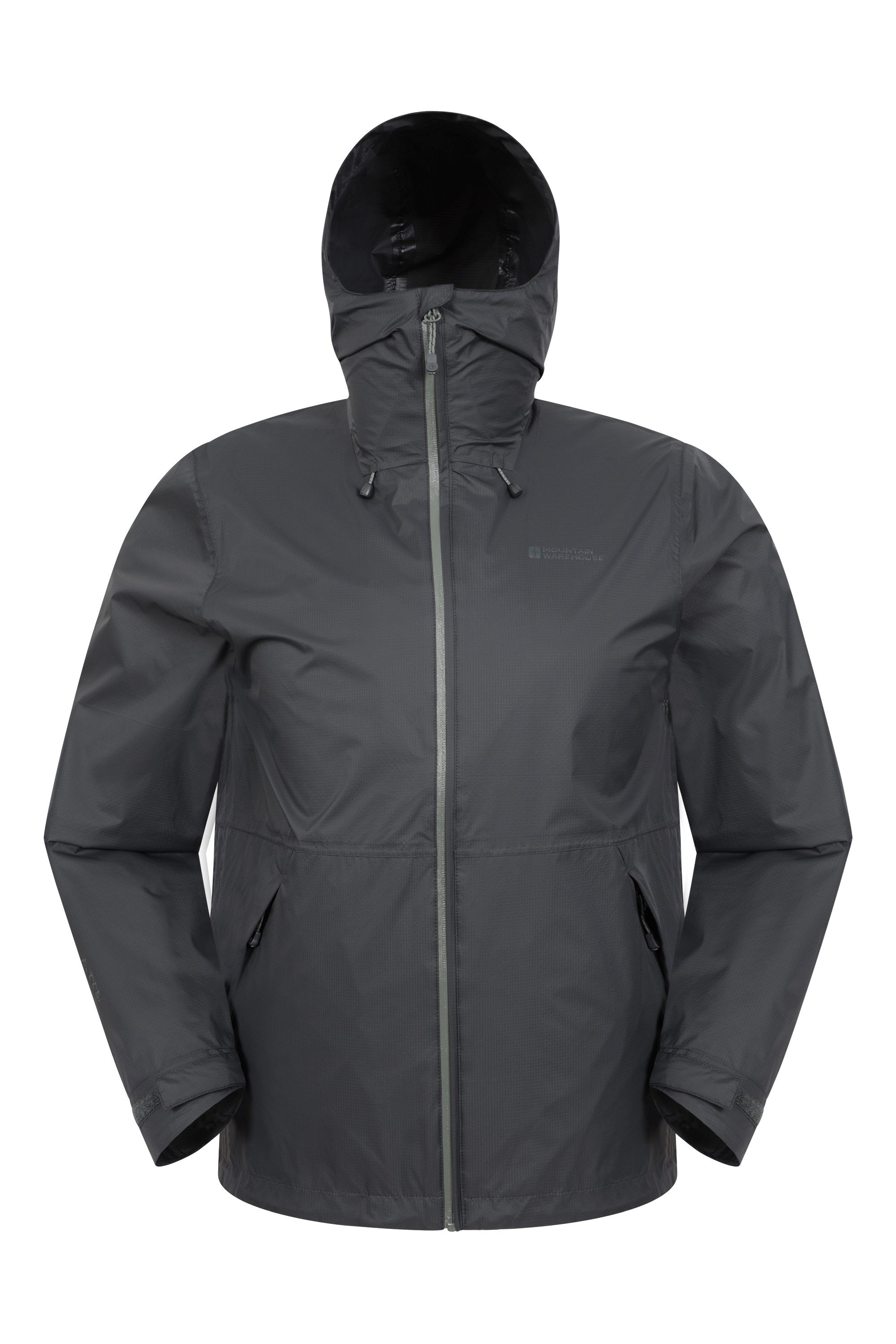 Swerve Mens Packaway Waterproof Jacket - Grey