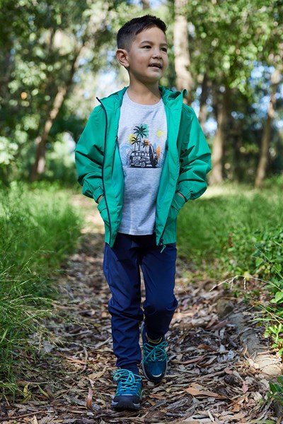 Patch Pocket Kids Waterproof Jacket - Green