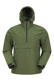 Field Day Mens Recycled Waterproof Pullover Jacket Khaki