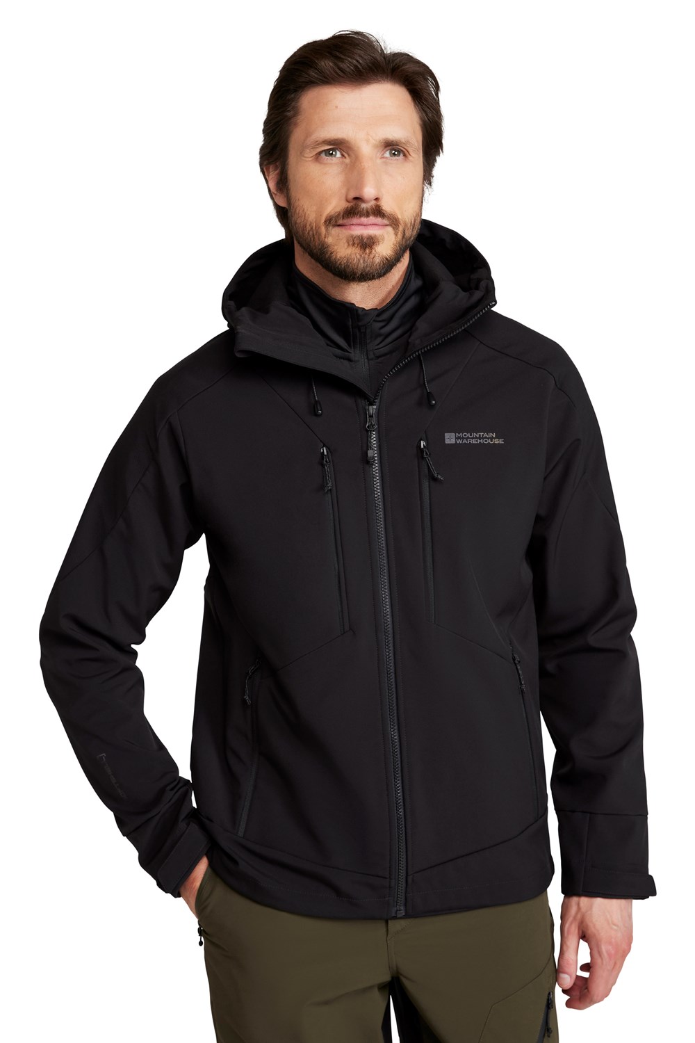 Mountain Warehouse Mens Radius Softshell Jacket Water Resistant Coat - Picture 22 of 99
