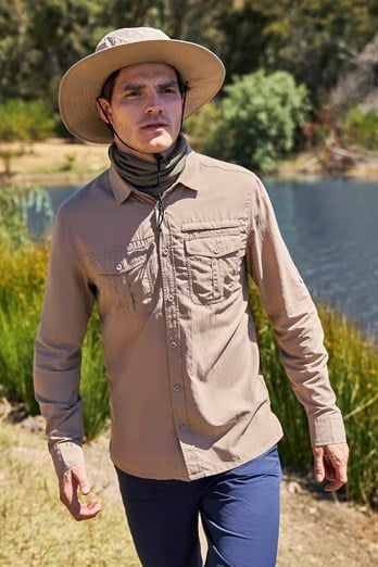 Navigator Mens Anti-Mosquito Shirt Beige