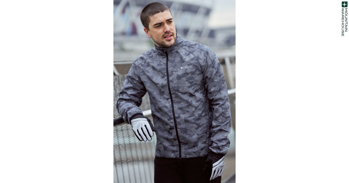 Men's Packable Jacket - All In Motion™ Gray Camo XXL