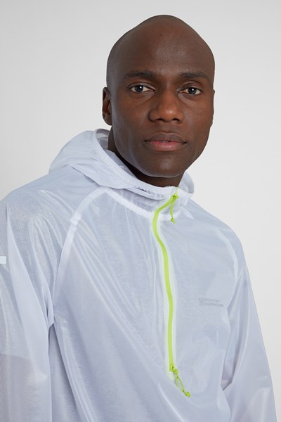 Optic Mens Water Resistant Running Jacket - White