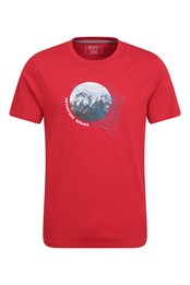 Adventure Begins Organic Cotton Mens T-Shirt Red