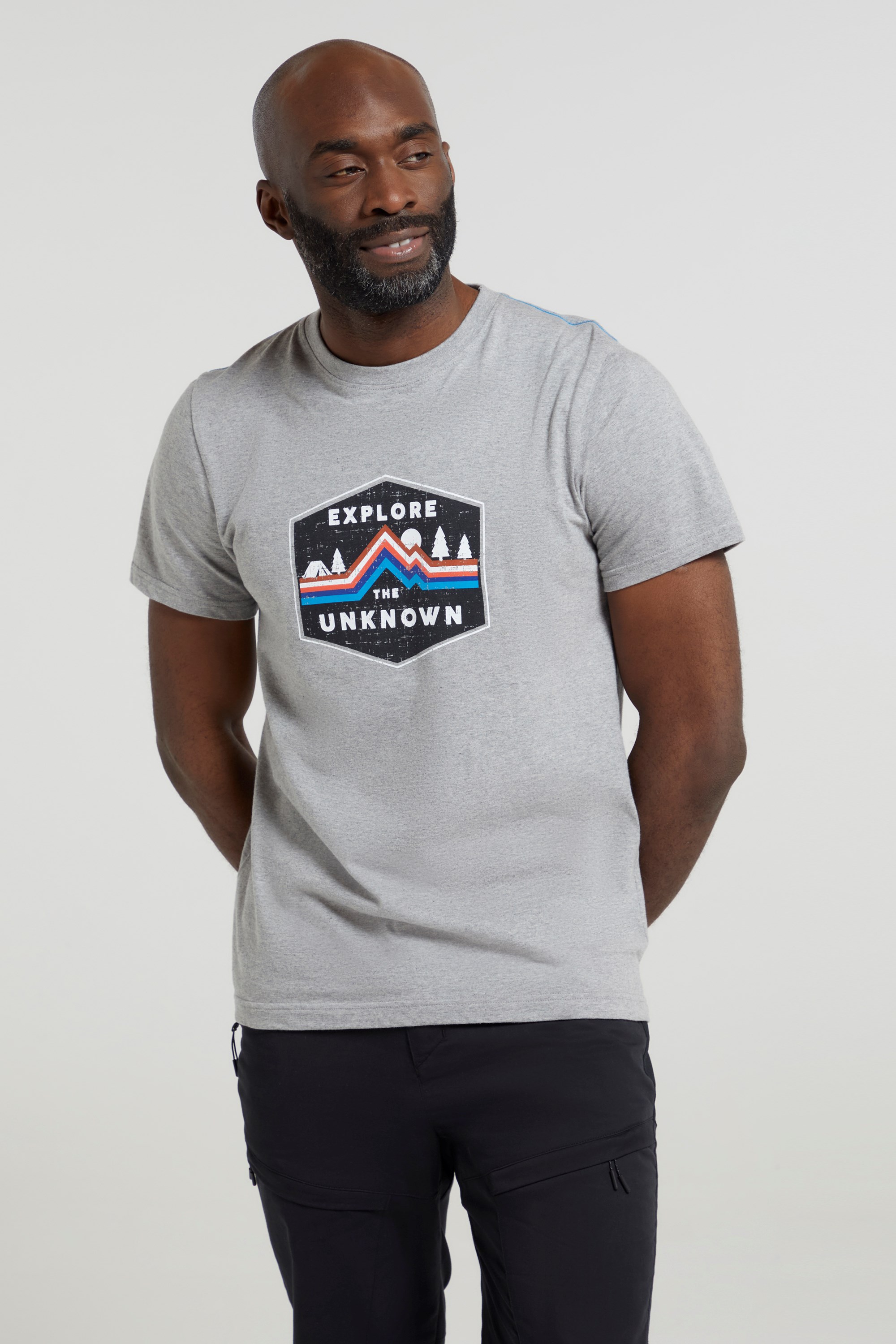 Explore The Unknown Mens Organic Cotton T-Shirt - Grey