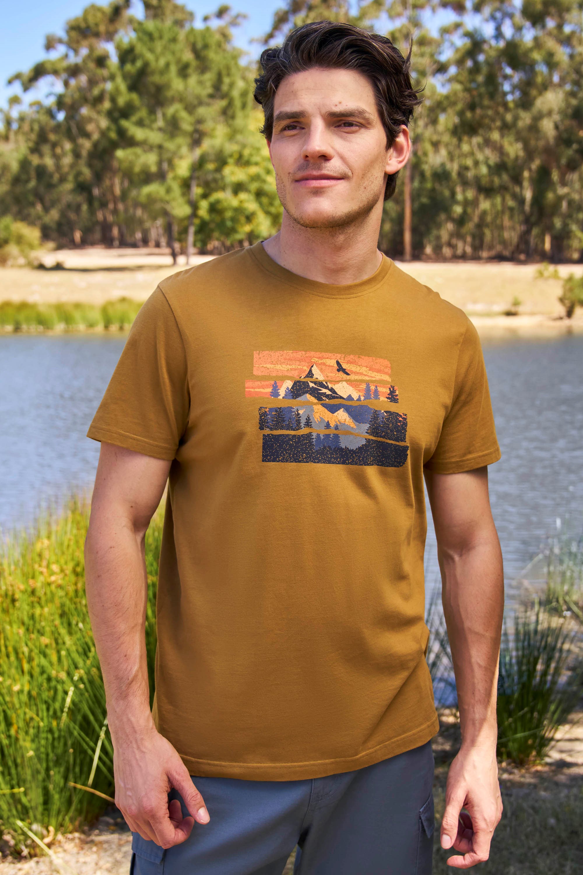 Mountain Explorer Organic Cotton Mens T-Shirt