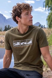 3 Peaks Herren Bio-Baumwoll T-Shirt Khaki