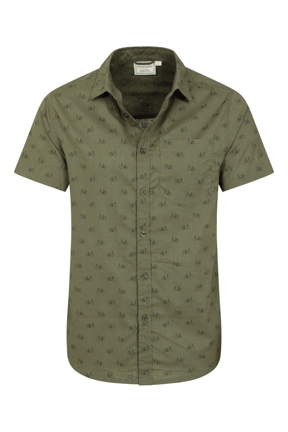 Mountain Warehouse Mens Preston Illustration Shirt Lightweight 100% Cotton Top - Picture 30 of 49