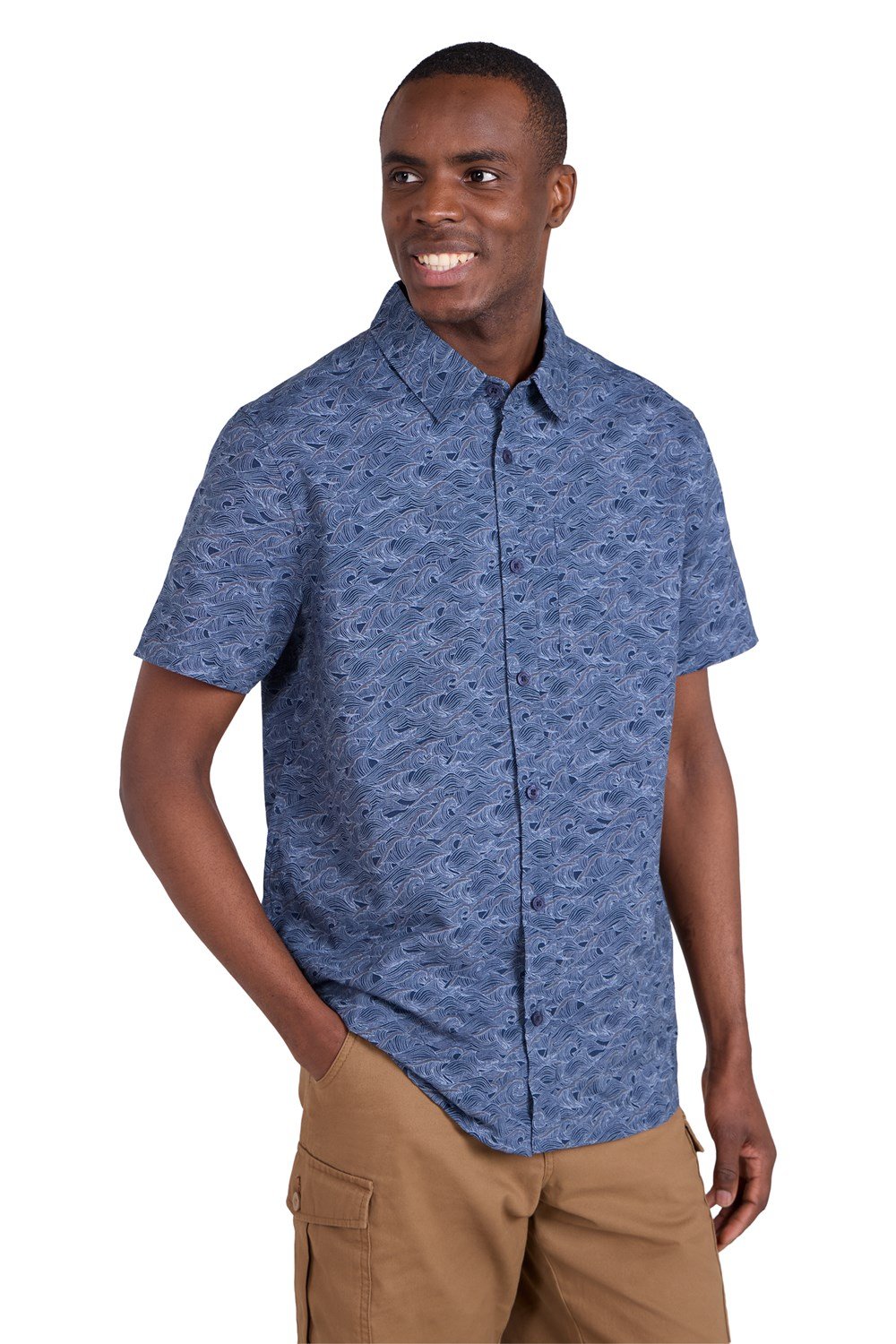Mountain Warehouse Mens Preston Illustration Shirt Lightweight 100% Cotton Top - Picture 42 of 49