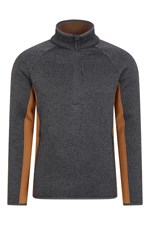 Mountain Warehouse Mens Treston Half-Zip Fleece Anti-Pill Stretch Winter  Jumper