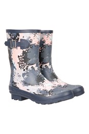 Womens Printed Mid-Height Rubber Rain Boots