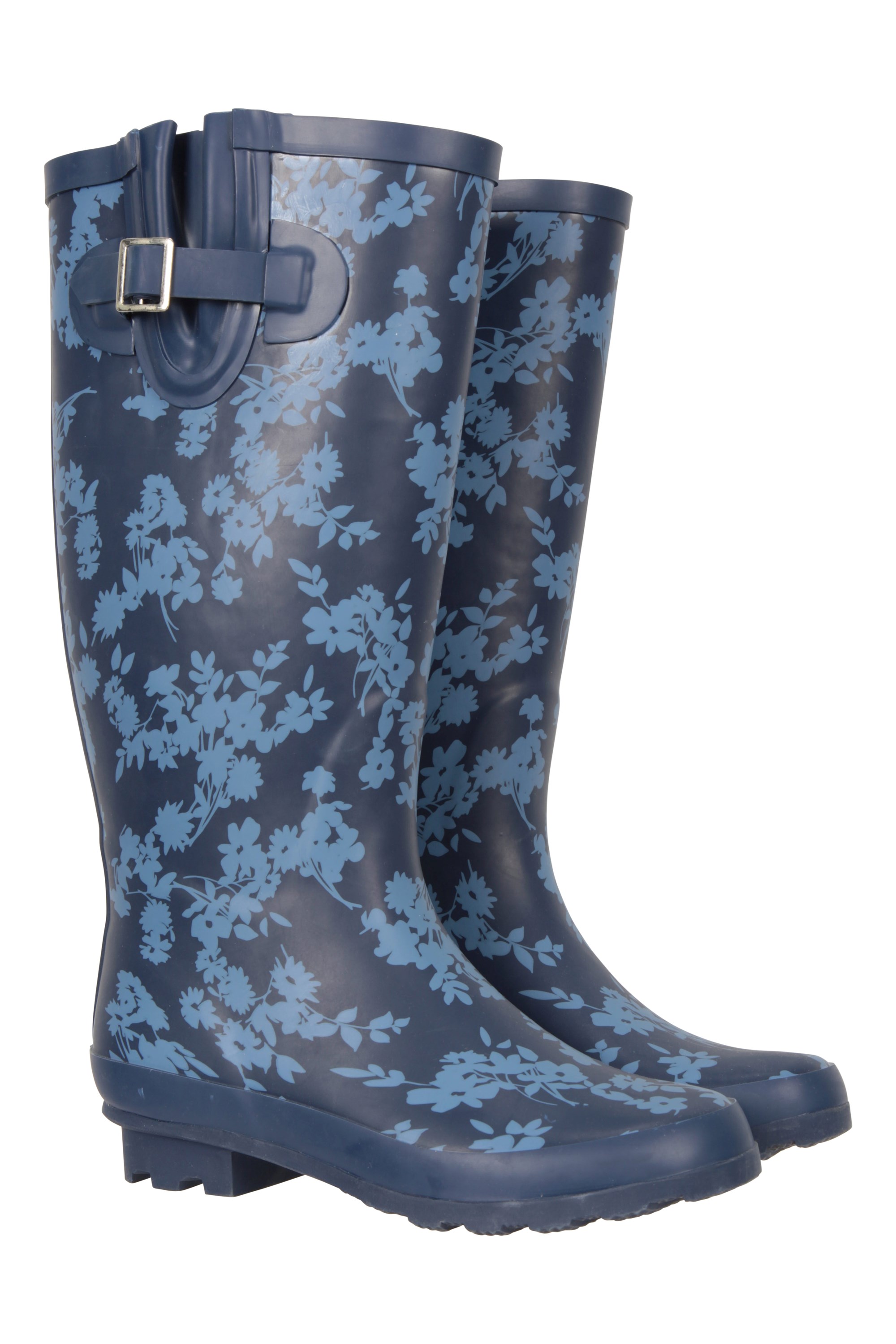 Womens Tall Printed Wellies - Navy