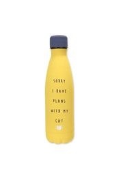 Double Walled Cat Water Bottle - 16 oz. Yellow