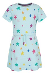 Star Print Kids Jersey Dress