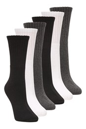 Womens Outdoor Socks 6-Pack Black
