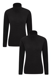 Camber Womens Half-Zip Fleece Multipack Black