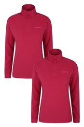 Camber Womens Half-Zip Fleece Multipack Pink