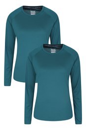Endurance UV Womens Long Sleeve Top -  2-Pack Dark Green