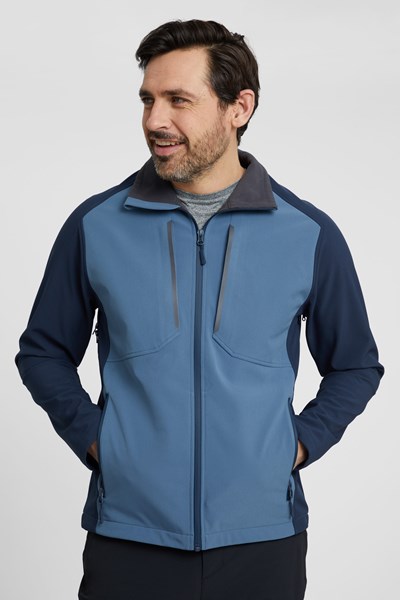 Recycled Compass Explorer Mens Softshell Jacket - Navy