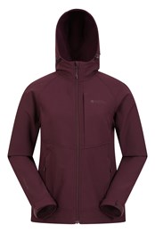 Canyan Womens Water-Resistant Softshell Jacket Burgundy