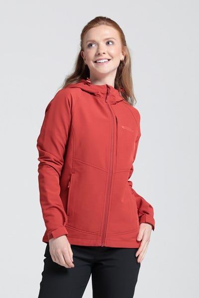 Canyan Womens Water-Resistant Softshell Jacket - Orange
