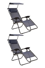 Krzesła rozkładane z daszkiem przeciwsłonecznym - Multipack
