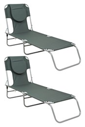 Sunlounger with Face Opening Set