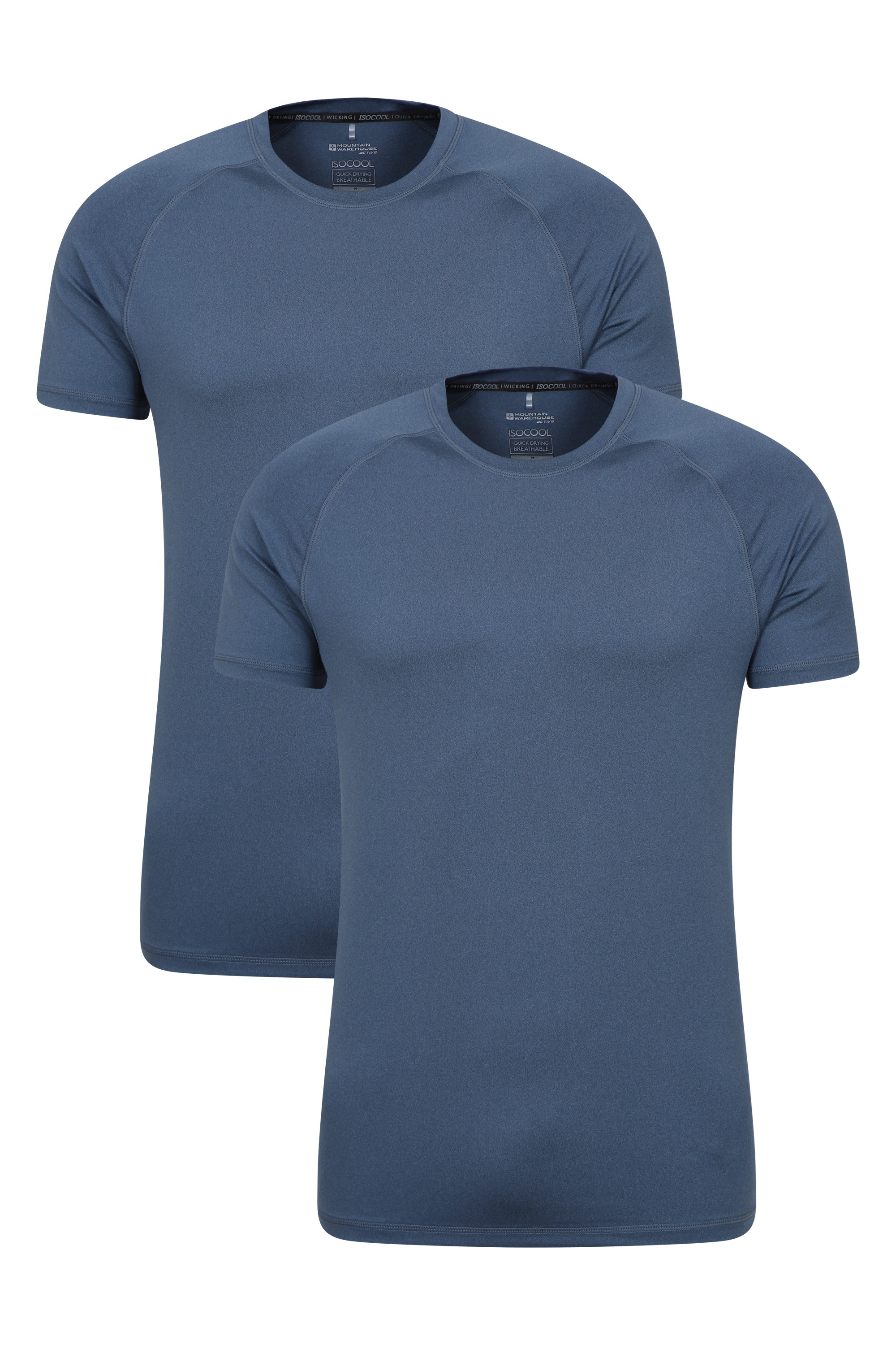 Agra Mens Isocool T-Shirt 2-Pack - Blue
