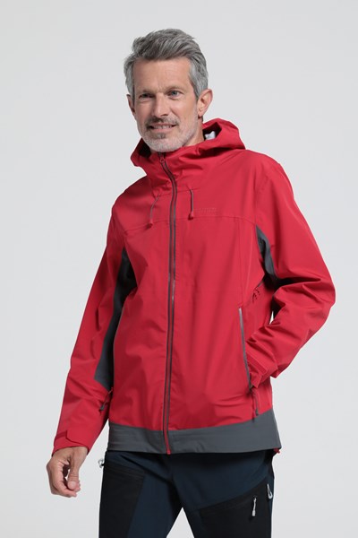 City Elements Mens Extreme 3 Layer Waterproof Jacket - Red