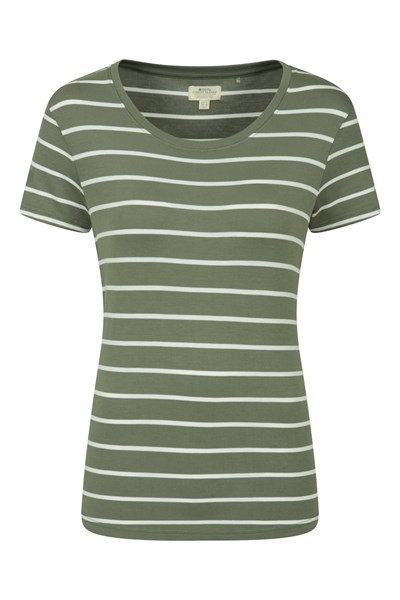 Aviemore Womens Stripe T-shirt - Green