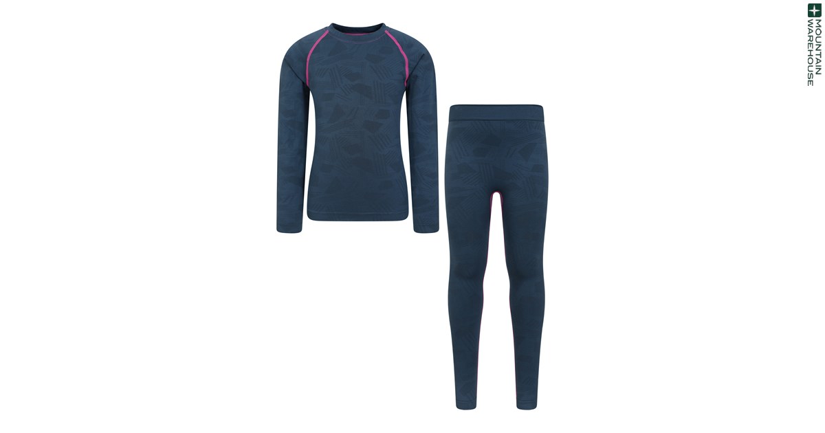 Buy Mountain Warehouse Grey Active Seamless Thermal Top & Pants Set - Kids  from Next Luxembourg