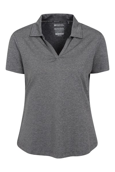 Sporty Womens IscoCool Polo Shirt - Grey