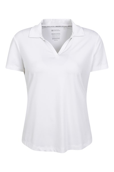 Sporty Womens IscoCool Polo Shirt - White