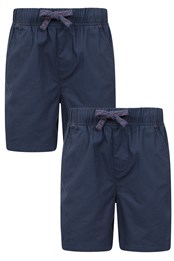 Waterfall Kids Organic Shorts 2-Pack Navy