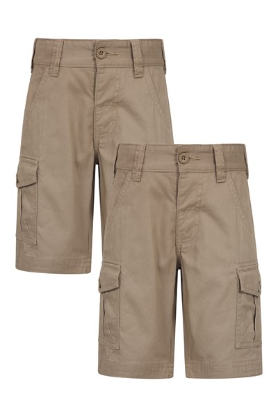 Kids Cargo Shorts Multipack - Beige