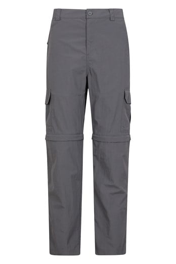 Explore Mens Zip-Off Pants - Short Length Grey