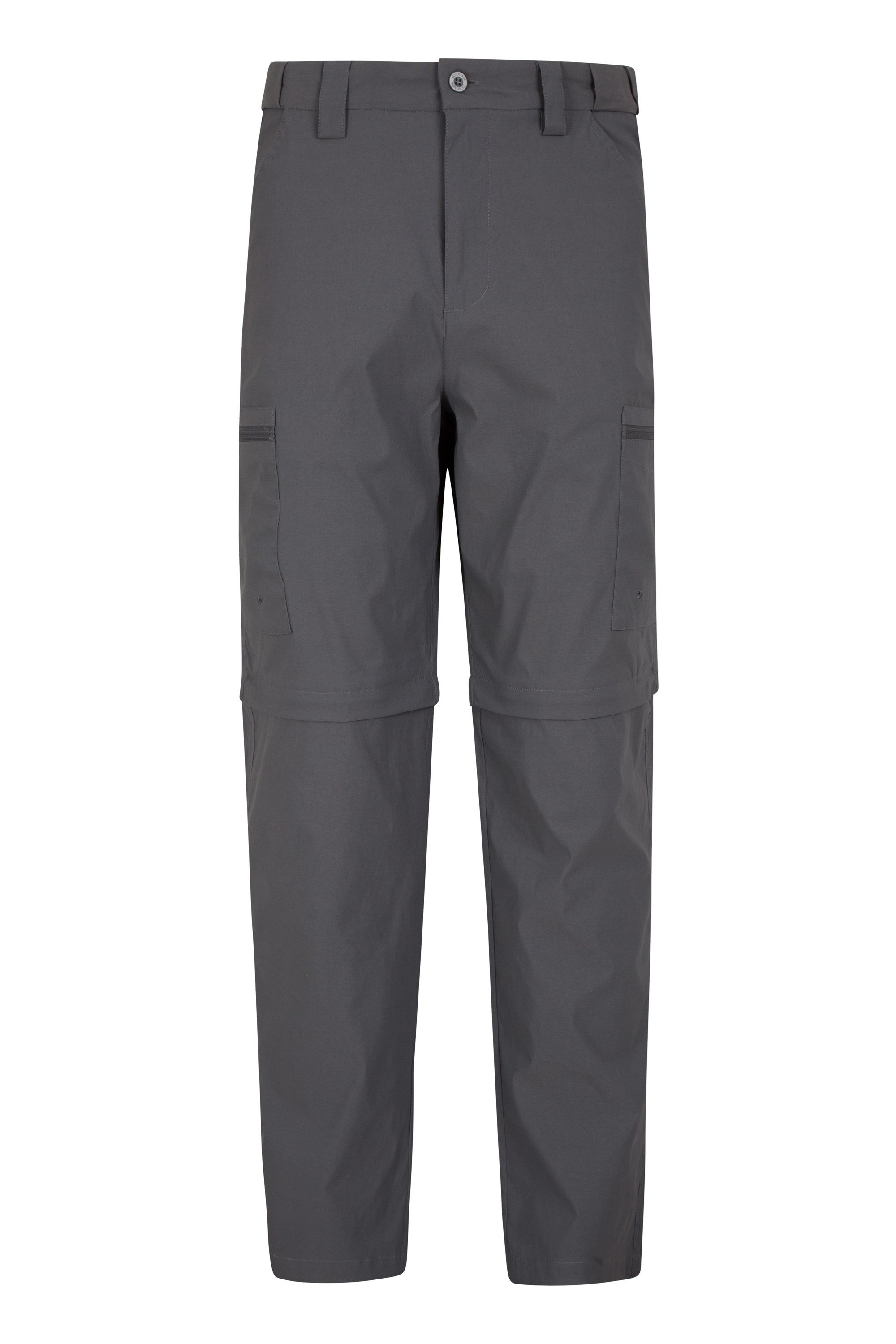 Trek Mens Stretch Convertible Trousers - Grey
