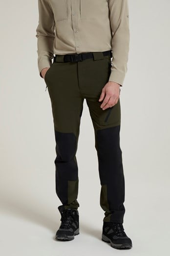 Forest Mens Water-Resistant Trekking Pants Green