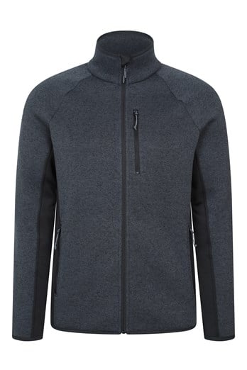 Treston Mens Full-Zip Fleece Jacket Black
