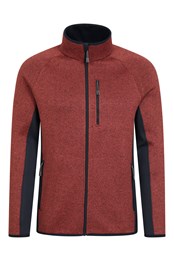 Treston Mens Full-Zip Fleece Jacket Dark Red