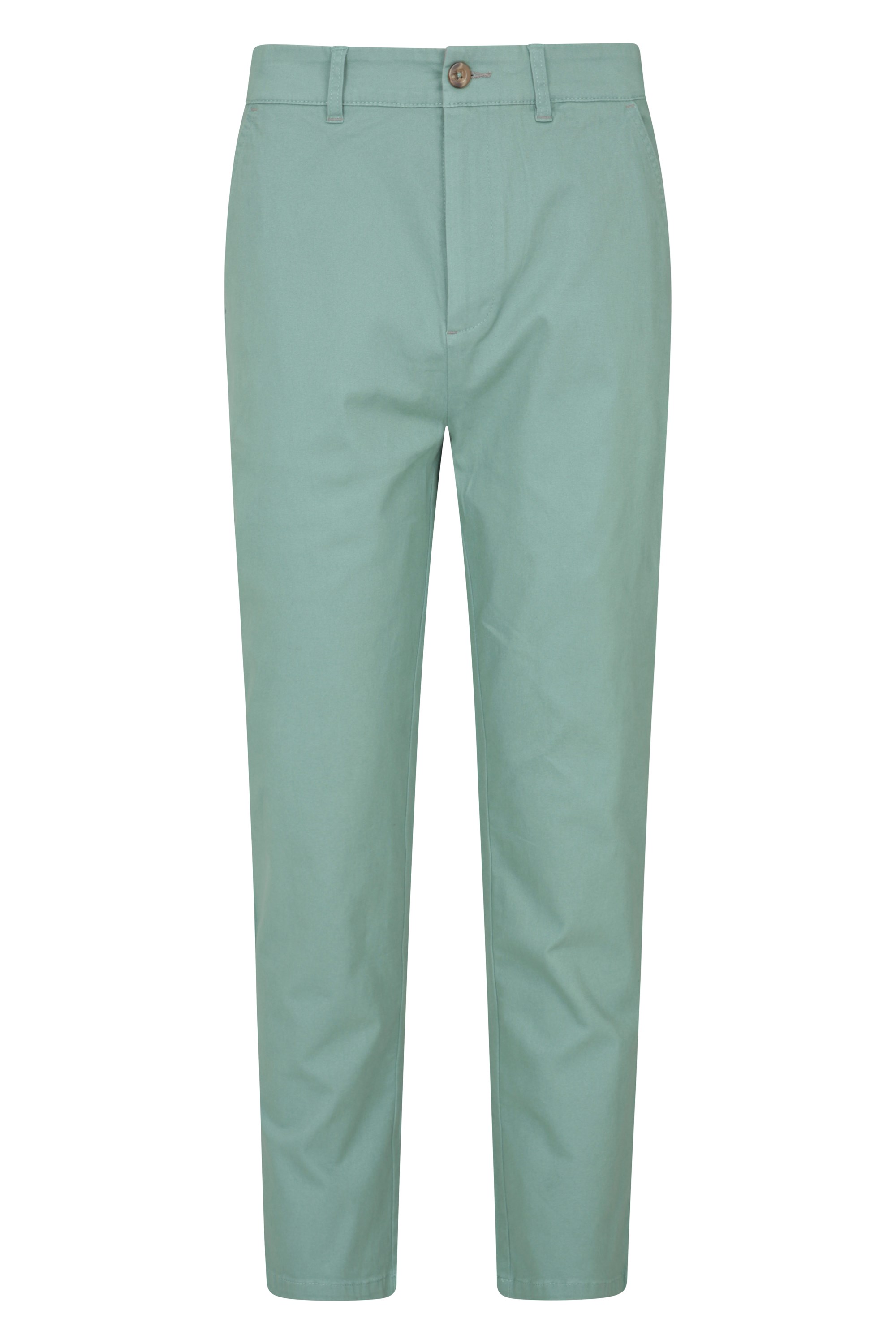 Woods Mens Organic Chino Trousers - Short Length - Green