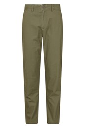 Woods Mens Organic Chino Trousers - Short Length Khaki