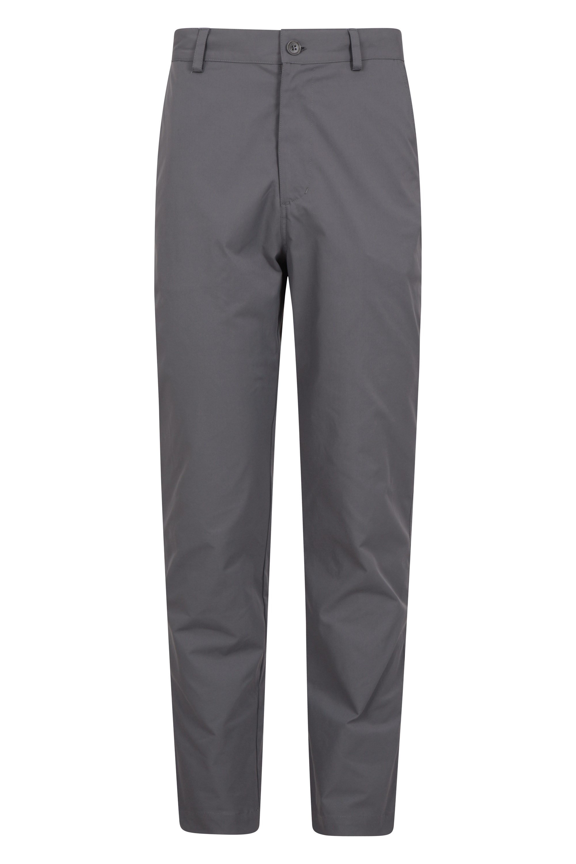 Adventure Mens Water Resistant Chino Trousers - Short Length - Grey