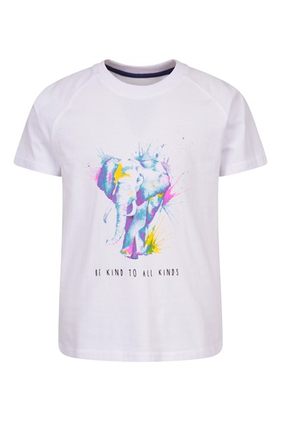 Elephant Kids Organic Cotton T-Shirt - White